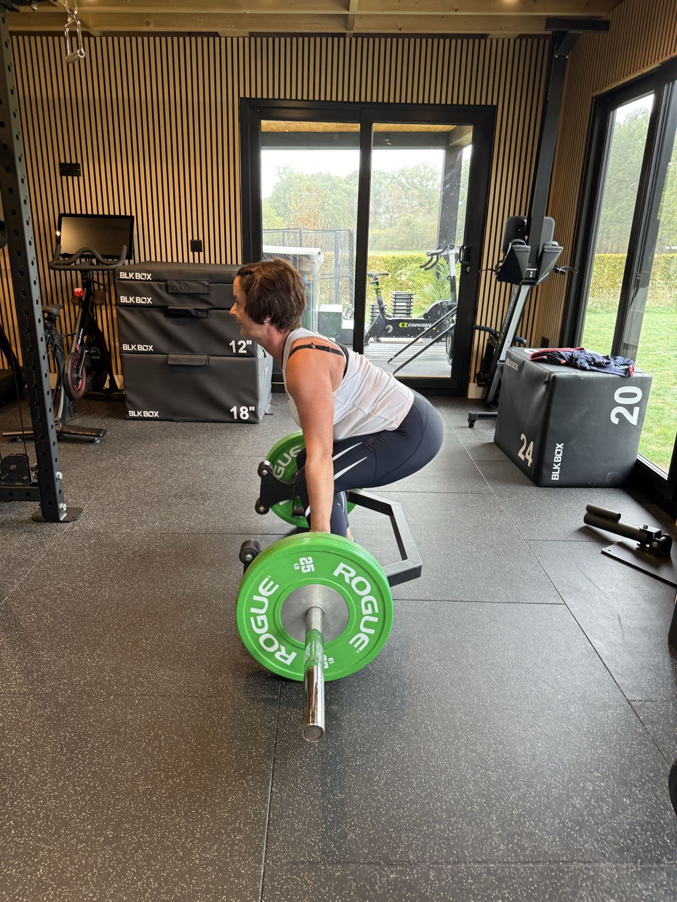 Client trap-bar deadlift