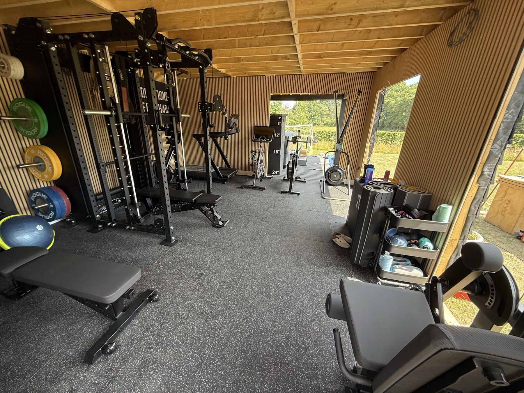Bench, rack and plates